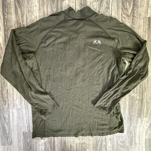 Kuiu Merino Wool Long Sleeve Shirt XL Olive Green Quarter Zip Hunting Base Layer